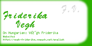 friderika vegh business card